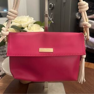 Salvatore Ferragamo Fuchsia and Cream Crossbody Bag